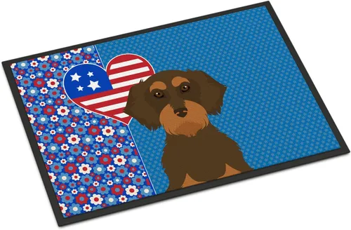 Vista 66 de Caroline's Treasures WDK5119JMAT Airedale Terrier USA - Tapete para interiores o exteriores, 24 x 36 pulgadas, tapete para puerta delantera