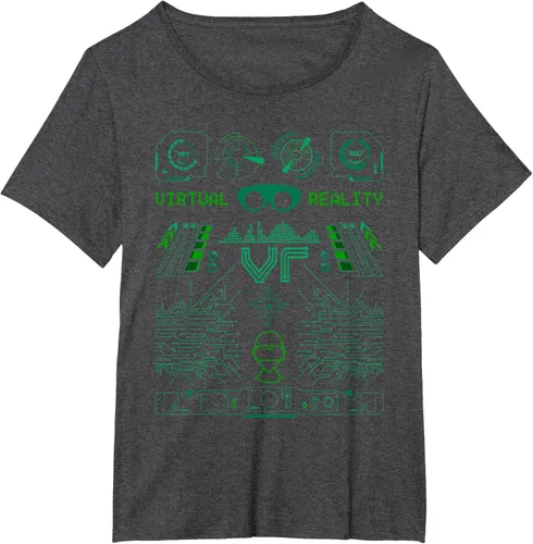 Vista 18 de Camiseta de realidad virtual VR Retro Gamers, Negro, S