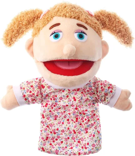 Vista 15 de 1 pieza de marionetas de mano familiares de 12 pulgadas, abuelos, mamá y papá, hermano y hermana, marionetas de mano de peluche para niños, juguetes