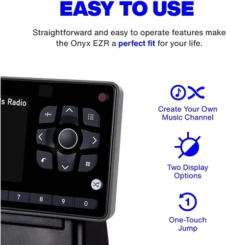 Vista 4 de SiriusXM SXEZR1H1 Onyx EZR Radio Satelital con Kit para el Hogar - Escucha SiriusXM en tu Sistema de Audio Doméstico o Altavoces Alimentados