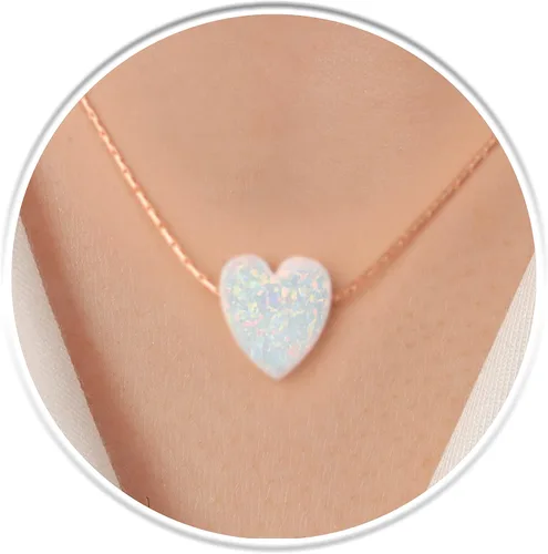 Vista 20 de Heart Opal Necklace