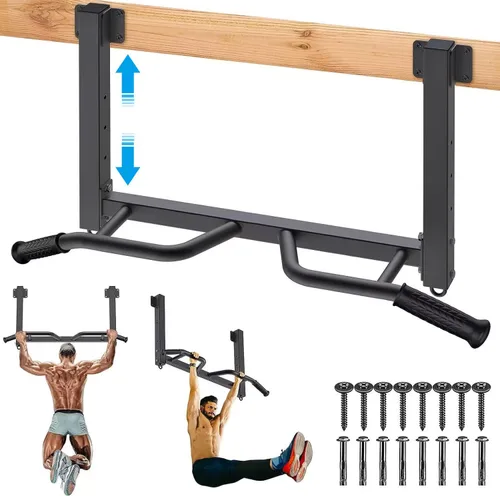 Vista 12 de Kipika 32" Ceiling Mounted Pull Up Bar - Heavy Duty, Highly Adjustable, Multifunctional Chin Up Bar - Home Gym System with Punching Bag Hanger and