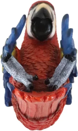 Vista 7 de Ebros Gift Paquete de 2 saleros y pimenteros con diseño de selva tropical de río rojo escarlata, guacamayo, pájaro, salero y pimentero y botellero
