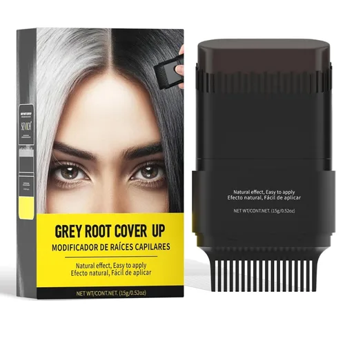 Vista 28 de Polvo para la línea del cabello (caoba) - Cubra instantáneamente las raíces de cabello canoso, sombra para el color del cabello, retoque