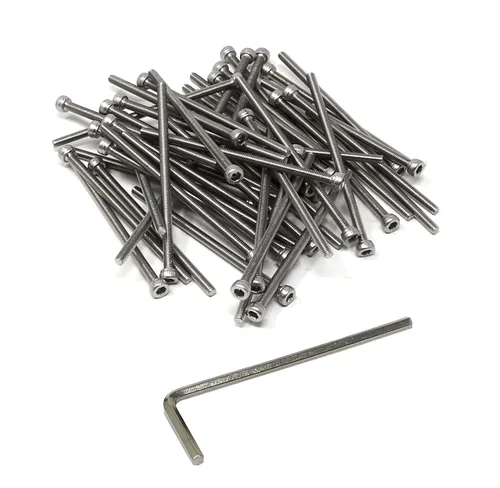Vista 208 de iexcell Kit de tornillos de cabeza hexagonal de acero inoxidable 304, 100 unidades M2 x 0.157 in, paso de rosca de 0.016 in