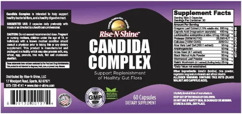 Vista 2 de Candida Complex - Suplemento de limpieza con hierbas, enzimas y probióticos para ayudar a reducir los efectos del crecimiento excesivo de Candida