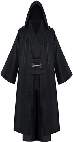 Vista 6 de Adult Mens Costume Robe Cosplay Halloween Cloak Tunic Belt Set