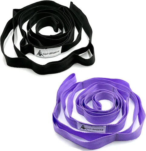 Vista 17 de Correa de estiramiento con bucles para yoga, correa de estiramiento para terapia física, correa de ejercicio no elástica para pilates, danza