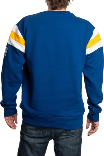 Vista 3 de Calhoun NHL Surf & Skate Varsity - Sudadera de cuello redondo para hombre, estilo retro, colección Coastal Buffalo Sabres