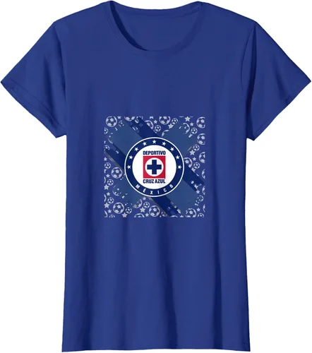 Vista 30 de Camiseta con logotipo de CAZ, Azul / Patchwork, S