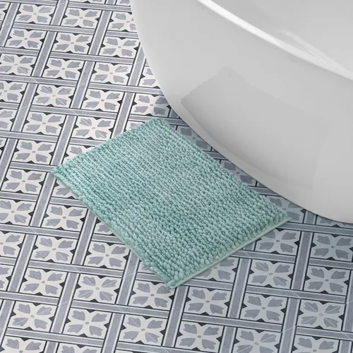 Vista 25 de Laura Ashley - Juego de 2 tapetes de baño de chenilla suave, 20 x 34 pulgadas, color azul
