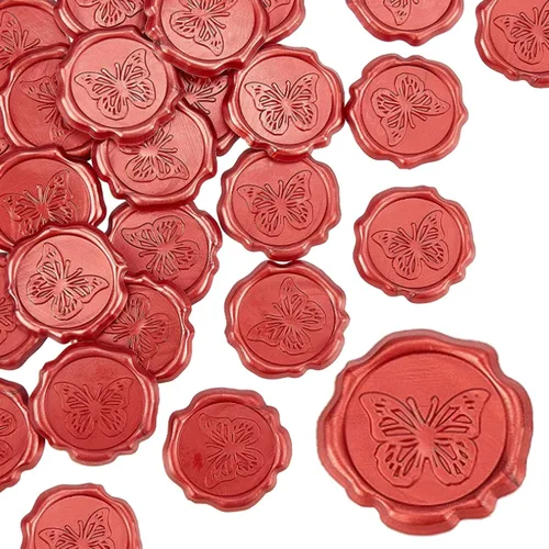Vista 15 de CRASPIRE Calcomanías de sello de cera de bronce rosa, sellado, para el día de San Valentín, boda, flores, adhesivos, calcomanías decorativas