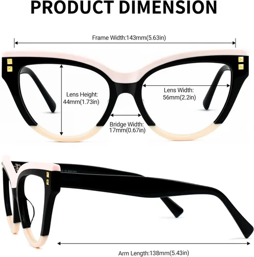 Vista 6 de Zeelool Gafas de ojo de gato con estilo para las mujeres Gafas elegantes Cascata ZOA01858