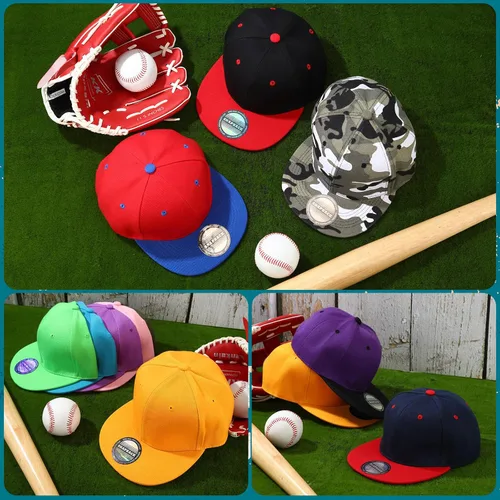 Vista 6 de Hicarer 30 gorras de béisbol para hombre, gorra plana a granel de ala plana