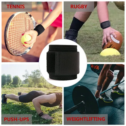 Vista 7 de Muñequera, paquete de 2 muñequeras para túnel carpiano para mujeres y hombres. Correas de muñeca para levantamiento de pesas, entrenamiento y alivio