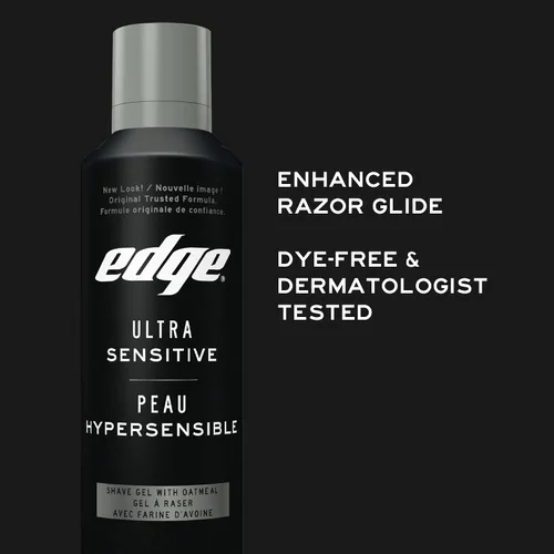 Vista 6 de Gel de afeitar Edge Ultra Sensitive Skin sin perfume, 6.98 oz