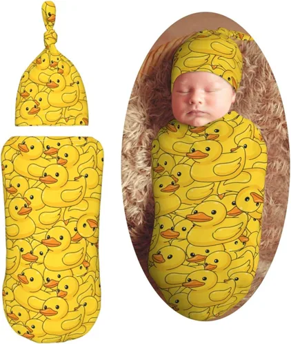 Vista 20 de Manta de bebé para recién nacido con gorro, saco de dormir suave para bebé, elástico y ajustable, mantas para recibir