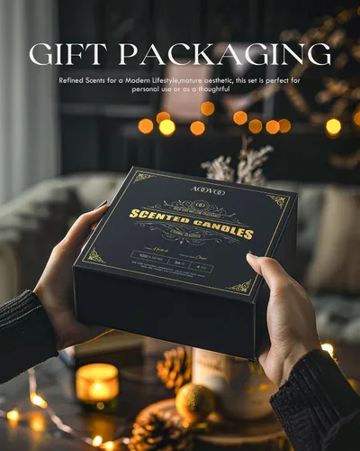 Vista 7 de Velas perfumadas para hombres – Paquete de 4 velas para el hogar, cera de soja de 36 onzas, tiempo de combustión de 200 horas, juego de velas