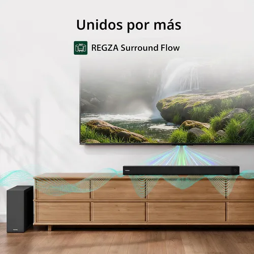 Vista 6 de Toshiba Barra de sonido C210WR 2.1 CH con subwoofer inalámbrico, Dolby Audio, DTS Virtual:X, Easy Control, 6 modos de ecualización, Bluetooth 5.4