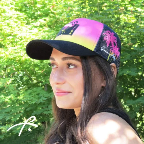 Vista 2 de Grace Folly - Gorras de camionero de playa para mujer - Gorra de béisbol ajustable para el verano