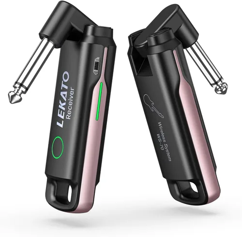 Vista 10 de LEKATO Sistema Inalámbrico de Guitarra UHF Transmisor y Receptor Inalámbrico de Guitarra Recargable Transmisor y Receptor de Audio Inalámbrico