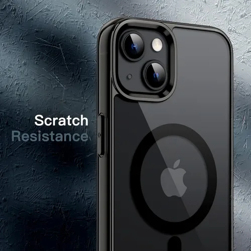 Vista 7 de JETech - Carcasa magnética para iPhone 14, color negro Compatible con MagSafe, funda protectora a prueba de golpes, resistente a los arañazos