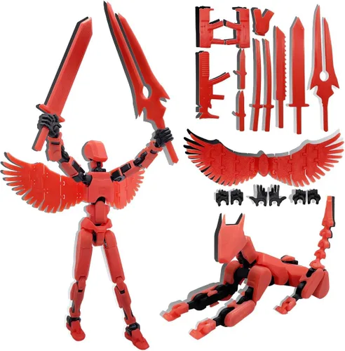 Vista 13 de T13 Juego de Figuras de Acción 3D Titan 13 Figura de Acción Maniquí Impresa en 3D Robo Juguete Multiarticulado Móvil con Articulación Completa