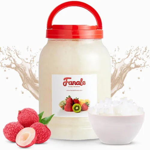 Vista 12 de Fanale Coco Jelly Topping nata de coco para té de burbujas, 14.11 oz, gelatina de azúcar morena, para té Boba, batidos, granizados, postres 14.11 oz