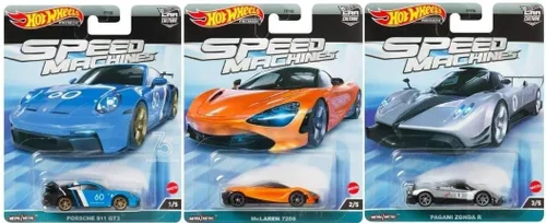 Vista 3 de Hot Wheels Car Culture 2023 Máquinas de Velocidad Paquete Completo de 5 Vehículos Fundidos de la Serie FPY86-959A