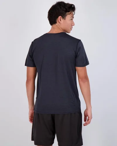 Vista 3 de Paquete de 5unidades camiseta deportiva Dry-Fit para hombre que disipa la humedad, de cuello redondo