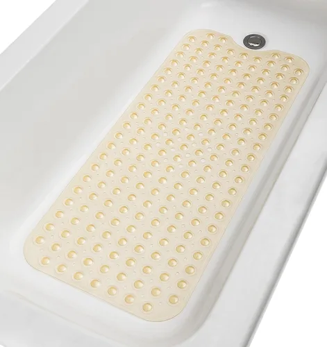 Vista 47 de Tapete de ducha antideslizante de 20"x20" (solo duchas lisas/sin textura, no para sobre desagüe) Seguro, limpio, lavable a máquina, agarre superior