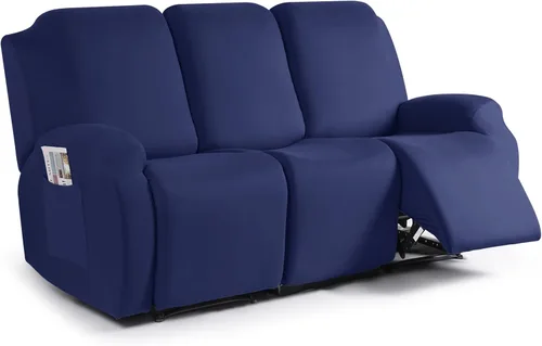 Vista 15 de TAOCOCO Fundas Elásticas para Sillones Reclinables de 3 Piezas Fundas Sólidas para Muebles Funda para Sillón Reclinable Fundas Deslizables