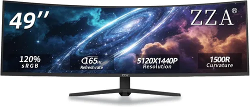 Vista 12 de ZZA - Monitor de 24 pulgadas 100HZ, 1080p, monitor de juegos curvo 2800R, VA 120% sRGB, FreeSync, sin marco en tres lados, filtro de luz azul