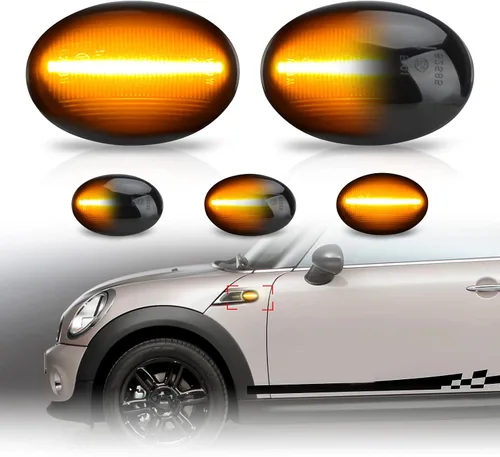 Vista 11 de Ensamble de luz de marcador lateral Bestview compatible para MINI Cooper R50 R52 R53 2002-2006, luces de señal de giro intermitentes secuenciales