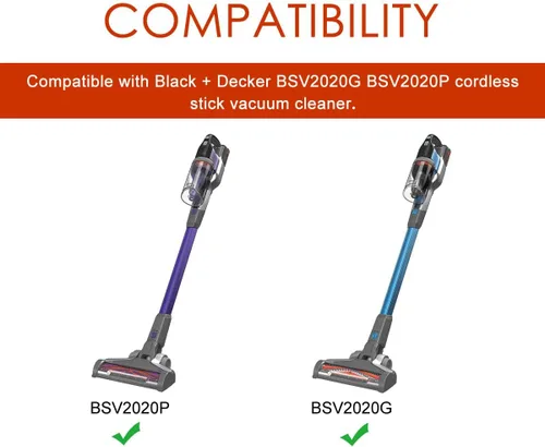 Vista 4 de Diteje 3 accesorios de filtro de vacío de repuesto compatibles con aspiradora inalámbrica Black + Decker BSV2020G BSV2020P 3 Pack,Vacuum