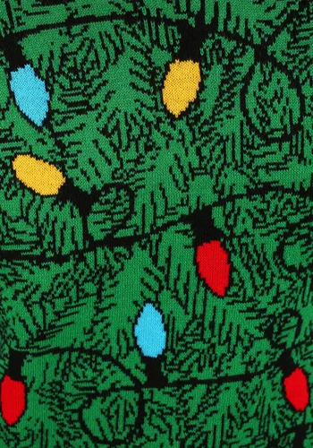 Vista 8 de Suéter feo para adulto de ardilla 3D en el árbol de Navidad Multicolor