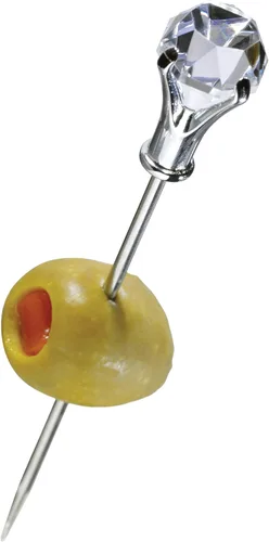 Vista 3 de Prodyne GS-7-B Happy Hour - Juego de 6 púas de martini con cabeza de diamante, color negro