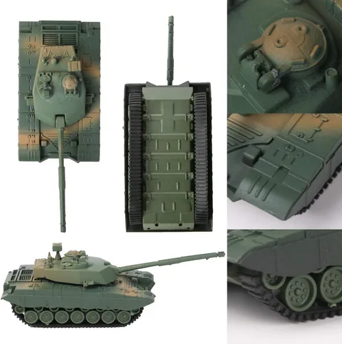 Vista 3 de PROLOSO Juego del ejército militar, 8 modelos de tanques de batalla desmontables y 20 pequeños soldados de juguete