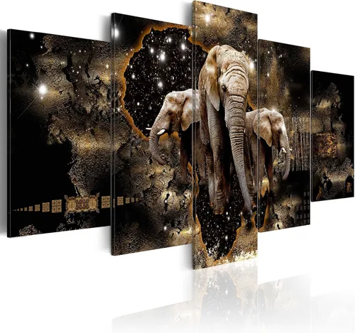 Vista 53 de artgeist Lienzo acústico para pared, diseño de África, 40 x 20 pulgadas, 5 piezas con impresión de sonido de espuma acústica, sala de arte de África