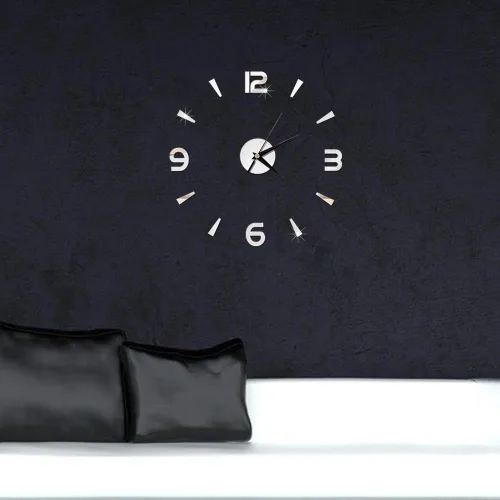 Vista 7 de Reloj de pared DIY sin marco, efectos 3D, elegante, decorativo, decoración de pared, decoración de pared, moderno, decoración de pared, reloj