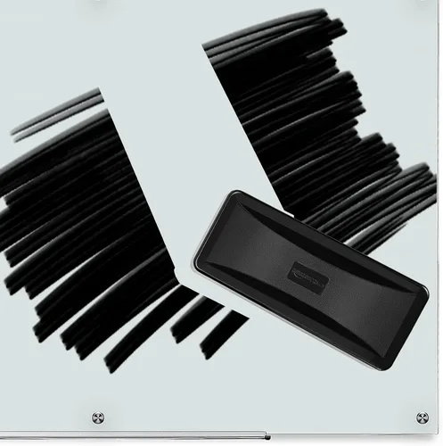 Vista 4 de Amazon Basics Pizarra de cristal de borrado en seco, pizarra magnética sin marco, 48 pulgadas de ancho x 36 pulgadas de alto
