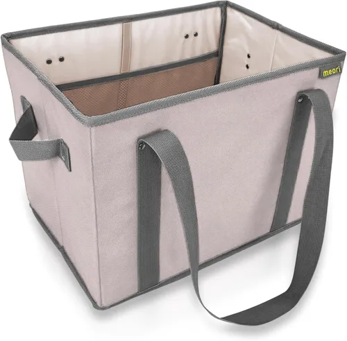 Vista 11 de meori Market Marine Blue - Bolsa de asas reutilizable plegable grande con asas para compras, picnic, viaje por carretera, mandados, cesta