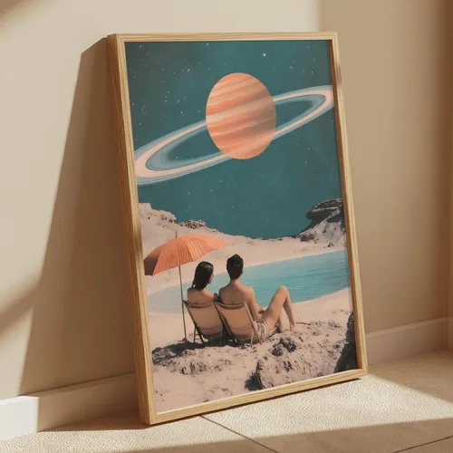 Vista 8 de Arte de pared de la Tierra desde la luna, póster de viaje espacial de la luna, impresión en lienzo de astronomía vintage, imágenes de astronomía