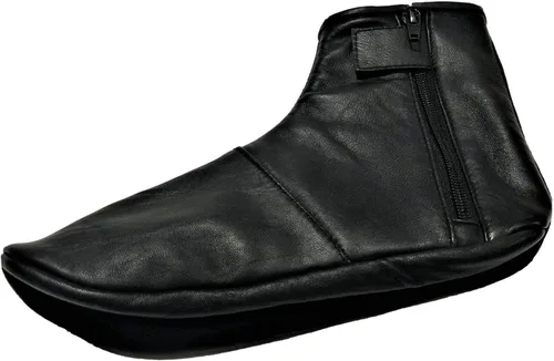 Vista 2 de Calcetines unisex de piel auténtica, color negro, Khuffs Hajj Umra