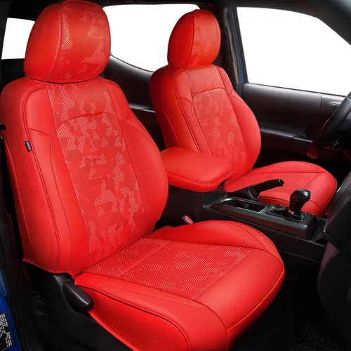 Vista 13 de Carlimeki Fundas de asiento personalizadas para Tacoma 2005 2006 2007 2008 2009 2010 2011 2012 2013 2014 2015 Crew Cab 2ª Gen Tacoma Base