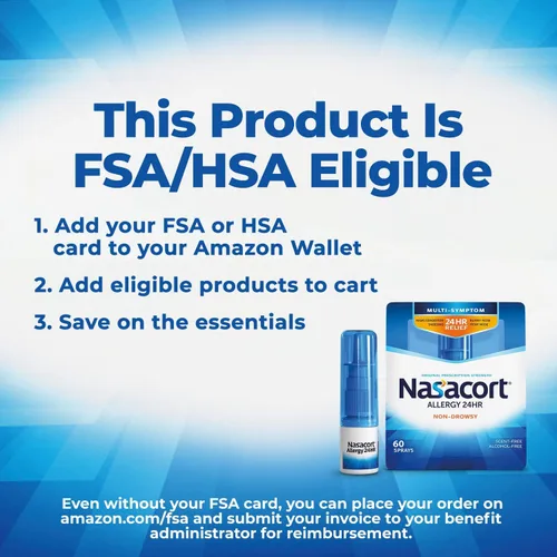 Vista 7 de Nasacort Allergy 24HR - Aerosol nasal para adultos, sin somnolencia y sin alcohol, 120 aerosoles, 0.57 onzas líquidas