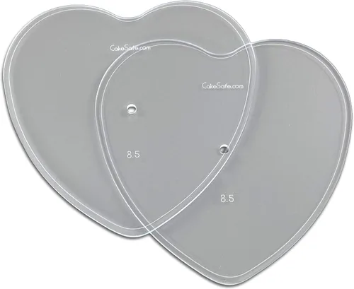 Vista 14 de CAKESAFE Discos acrílicos transparentes de ¼ pulgadas en forma de corazón de 2 a 6.25 pulgadas - Herramienta de glaseado perfecta para suavizar