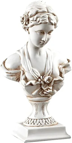 Vista 9 de Estatua clásica griega de busto de David Man de 11.8 pulgadas, escultura de resina grande de resina romana Apolo para decoración del hogar