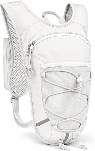 Vista 9 de Mochila de Hidratación Ligera con Depósito de Agua de 2L para Correr, Ciclismo, Senderismo – Mochila de Agua Antirrobo con Soporte para Teléfono