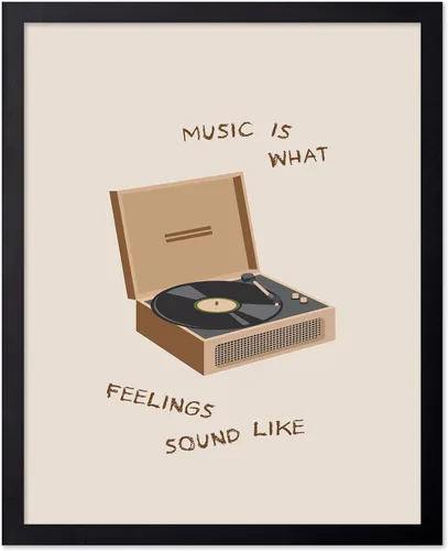Vista 101 de Poster Master Music Is What Feelings Sounds Like - Póster de reproductor de música retro - Arte musical - Arte motivacional - Arte bohemio chic